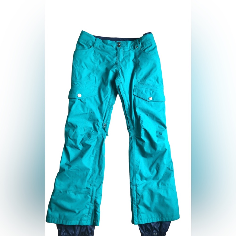 Burton Dry Ride SnowBoard Ski Pant Waterproof Adjustable Waist Size S Teal